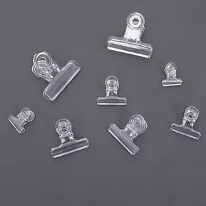 Plastic Chip Bag Clips Transparent Paper Clamps 38 mm for Food Bags File Photo Art Crafts Kitchen Office School