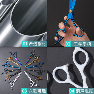 Thinning <b>Shears</b> Set 4Cr Stainless Steel Pet Grooming Scissors Multifunctional Hair Cutting <b>Tools</b> - Product Image 4