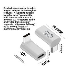 Adaptador OTG USB Tipo C a USB Tipo C de 140W, 40Gbps, Carga Rápida, Transmisión de Datos, 8K 60Hz, para Teléfono Móvil y Tableta, <span class=keywords><strong>Precio</strong></span> de Fábrica - Product Image 6