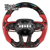 Volant sport en fibre de carbone forgée avec LED personnalisées pour Dodge Charger & Challenger SRT R/T SXT GT Hellcat 2013-2023