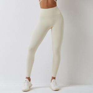 Étirement à quatre voies sans transparence peau nue femme Gym contrôle du ventre Leggings <span class=keywords><strong>de</strong></span> yoga vierges - Product Image 6