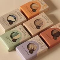 Boîte d'emballage de savon de luxe personnalisée avec fenêtre, boîte en papier écologique pour savon artisanal, produits de bain et cosmétiques