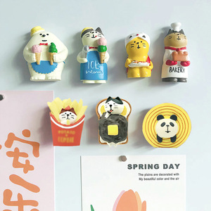 Cat-Themed 3D Refrigerator Magnets Resin Food Model Handmade Cute Decor For Fridge - Product Image 1
