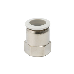 Yixing Pcf <b>Quick</b> <b>Connector</b> 8mm Outer Diameter M5 Thread Pneumatic Fitting Straight Through Copper Plated Nickel - Product Image 3