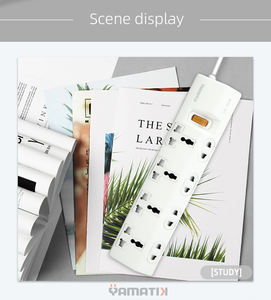 Cable de Extensión de 4 Vías, 13A, 3000W, Enchufe UK/EU, Toma de Corriente de Mesa, Núcleo de Cobre, para Uso Comercial - Product Image 5