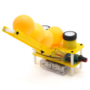 Kit lanzador de bolas Fq-1, juguete educativo de ciencia de plástico con velocidad ajustable para niños de 7 a 9 años, modelo DIY de control manual - Product Image 4