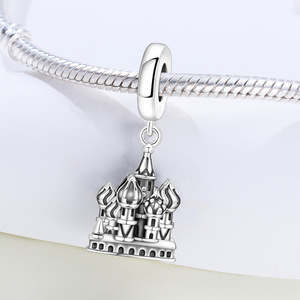 Colgante de iglesia de latón blanco de gran venta, pulsera DIY original y única, accesorio de joyería, adorno, regalo simbólico - Product Image 2