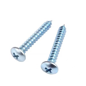 Tapping Screws Metric Phillips Large Flat Head Zinc Plated For Wood Construction Industry Grade A - Product Image 3