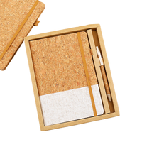 Carnet de notes portable professionnel personnalisé, éco-responsable, format A5, couverture en papier à grain de bois doux, reliure cousue, avec empiècements