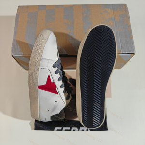 Chaussures de sport plates unisexes rétro GGBD de haute qualité en cuir véritable avec étoile à cinq branches, confortables, pour le printemps, l'automne et l'hiver, vente directe d'usine - Product Image 3