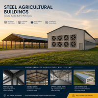 Structure en acier préfabriquée à grande portée pour abri de bétail, avec cadre galvanisé isolé, pour bâtiment d'élevage de vaches en ferme.