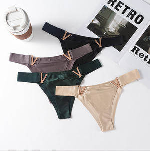 Ropa Interior de Tigre Estilo <span class=keywords><strong>Victoria</strong></span>'s <span class=keywords><strong>Secret</strong></span> Pantis Cómodos de Seda de Hielo Tanga Bragas Sexy Ropa Interior para Mujer y Dama Pantis de Satén - Product Image 3