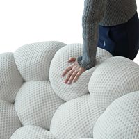 78.74 ''moderne Orange bulle Convertible éponge confortable rembourré causeuse canapé 3D en forme de nid d'abeille hôtel salon appartement