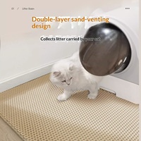 Tapis de litière pour chat double couche nid d'abeille personnalisé avec logo, pliable, anti-éclaboussures, de 30x30cm à 90x60cm pour bac à litière