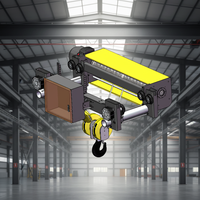 Grue à portique à double poutre planétaire de 25 tonnes, personnalisée en usine, avec chariot à câble métallique, palan électrique et double rail