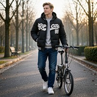 Veste Rembourrée Homme Capuche Polyester Coupe-Vent Hiver Logo Personnalisé