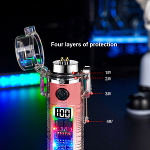 Briquet électrique multifonctionnel d'extérieur USB à double arc rechargeable, trois modes d'éclairage, étanche IP56 - Product Image 3