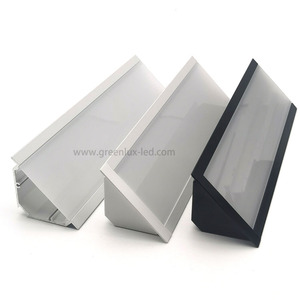 Perfil de aluminio LED para techo, tira luminosa de yeso para esquina superior, canal lineal de montaje en superficie. - Product Image 2