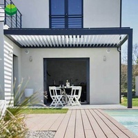 Arches de jardin extérieures Gazebo Pergola Kits Persienne de toit électrique bioclimatique