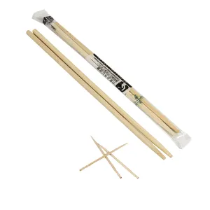 Chinese Manufacturer Direct Wholesale Cheap Price Opp Packaging Custom Logo Disposable Bamboo Round Bamboo Chopsticks