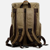 Waterdichte gewaxte canvas DSLR vintage verborgen camera rugzak voor Sony spiegelloze camera's - draagbaar & duurzaam
