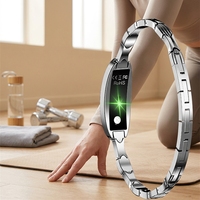 Bracelet intelligent rose gold, tracker d'activité IPS, moniteur de fréquence cardiaque, de sommeil et de stress, bracelet santé pour femmes