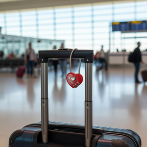 Candado de Combinación de Alambre de Acero Rojo en Forma de Corazón para Kits de Viaje - Product Image 2