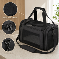 Sac de transport pliable en polyester pour animaux de compagnie, sac bandoulière pour chat, adapté aux chats et chiots de petite et moyenne taille, vente chaude