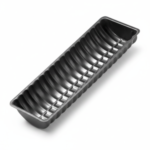 30cm linea nera metallizzata Semi-rotonda ondulata di prugne in Silicone torta eco-friendly eco-friendly Mousse anello quadrato - Product Image 2