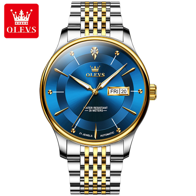 OLEVS 9927 Automatic Mechanical Watch for Men Multifunctional Watches Waterproof Stainless Steel Top Brand Luxury Smartwatches