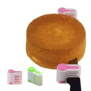 5 परतों काटने रोटी चाकू फाड़नेवाला टोस्ट स्लाइसर खाद्य-ग्रेड प्लास्टिक केक रोटी Slicer रोटी कटर पाक उपकरण