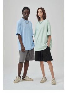 2026 ฤดูร้อนมาใหม่ล่าสุดเสื้อยืดแขนสั้นผู้ชาย 230G ดับเบิ้ลยาร์น 100% ผ้าฝ้ายสีทึบเสื้อยืดสตรีทแวร์ขนาดบวกเสื้อยืดลำลอง - Product Image 2