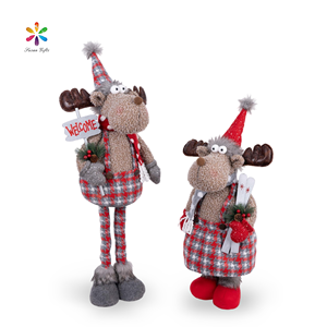 ER usine nouveau Design drôle wapiti de noël debout poupée télescopique <span class=keywords><strong>ameublement</strong></span> fenêtre décoration poupée - Product Image 2