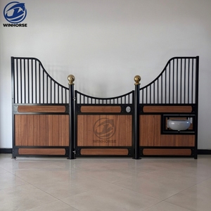 Establos Prefabricados para <span class=keywords><strong>Caballos</strong></span> <span class=keywords><strong>de</strong></span> Alta Resistencia con Techo, Cobertizo para <span class=keywords><strong>Caballos</strong></span> con Estructura <span class=keywords><strong>de</strong></span> Acero Galvanizado en Caliente para Uso en Granjas - Product Image 4