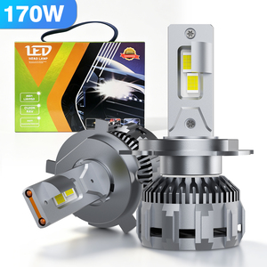 ไฟหน้า LED ท่อทองแดงคู่170W H3 H4 <span class=keywords><strong>H7</strong></span> H8 H9 H11 H16 HB3 9005 HB4 6500K CANbus ภายนอก12V 24V - Product Image 1
