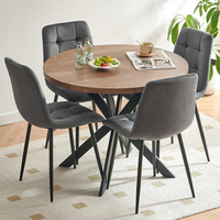 Chaise de Restaurant Professionnelle Noire Chromée et Chaise de Salle à Manger en Velours Gris Crème