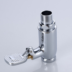 Heavy Duty Solid Brass <strong>Vertical</strong> Floor Flush Valve Anti-Slip Foot Pedal Self Closing Delay for Squat <strong>Toilet</strong> Public Restroom - Product Image 6