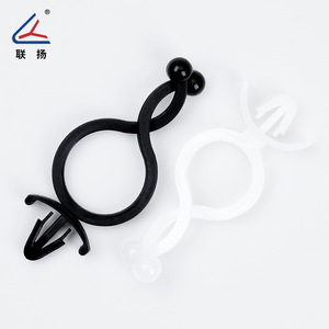 Attache-câble en nylon torsadé de type broche Lianyang pour l'organisation des câbles, noir et blanc - Product Image 1
