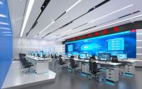 Bureau de console de contrôle de diffusion professionnel pour studio de télévision et salle d'opération multimédia