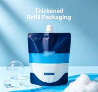 Pochette souple personnalisée avec bec verseur, en PE de qualité alimentaire, réutilisable, étanche à l'humidité, pour savon liquide, gel hydroalcoolique, shampoing, emballage de stockage