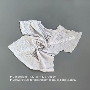 Trapos de Algodón Blancos para Limpieza Industrial, 10 kg, con Logotipo Impreso, Paño de Limpieza Blanco de 20 kg - Product Image 3