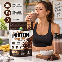 Poudre de Smoothie Protéiné Tout-en-un Saveur Baies et Crème, Complément Alimentaire Riche en Protéines, Marque Privée OEM