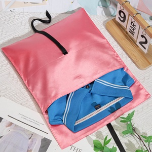 High Quality Custom Printed Envelope Style Purse Packaging Satin Dust Bag With Bowknot Luxury Envelope Hair <b>Extension</b> Silk Bag - Product Image 4