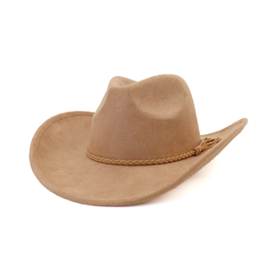 Brede Rand Suède Fedora Cowboyhoed Dame Outdoor Coole Cowgirl Hoeden - Product Image 3