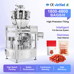 Máquina Empacadora Rotativa Automática de Seis Servomotores para Arroz, Bayas de Goji, Dátiles Rojos - Product Image 1