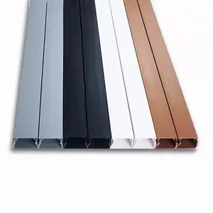 Large Waterproof Aluminum Baseboard Molding Size Metal Trunking