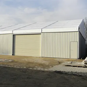 30x60 बड़े एल्यूमीनियम निविड़ अंधकार पीवीसी तिरपाल के लिए औद्योगिक अस्थायी भंडारण गोदाम तम्बू बिक्री