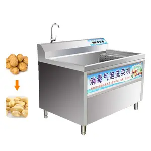 CE certified multi function vegetable and fruit air bubble washing machine