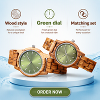 Montre en bois vintage avec design à trois aiguilles, bracelet de 16 mm, mouvement à quartz (MIYOTA), affichage unisexe, luxe