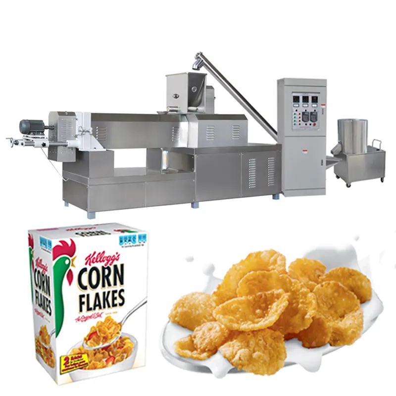 Automatische Frühstücks flocken maschine Müsli extrudieren knusprige Cornflakes Produktions linie